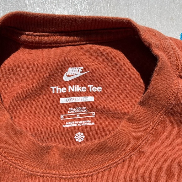 Men's Nike T-Shirt Orange Global Warming M Swish Logo Street City Nature Outdoor - Picture 4 of 12